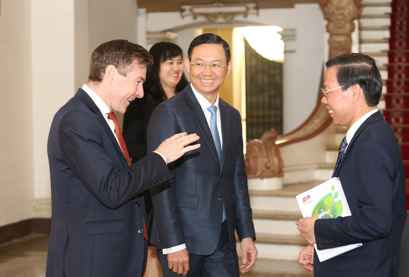 Lãnh đạo TPHCM và các cơ quan, đối tác quốc tế tại buổi làm việc. Ảnh: Ngô Tùng Lãnh đạo TPHCM và các cơ quan, đối tác quốc tế tại buổi làm việc. Ảnh: Ngô Tùng