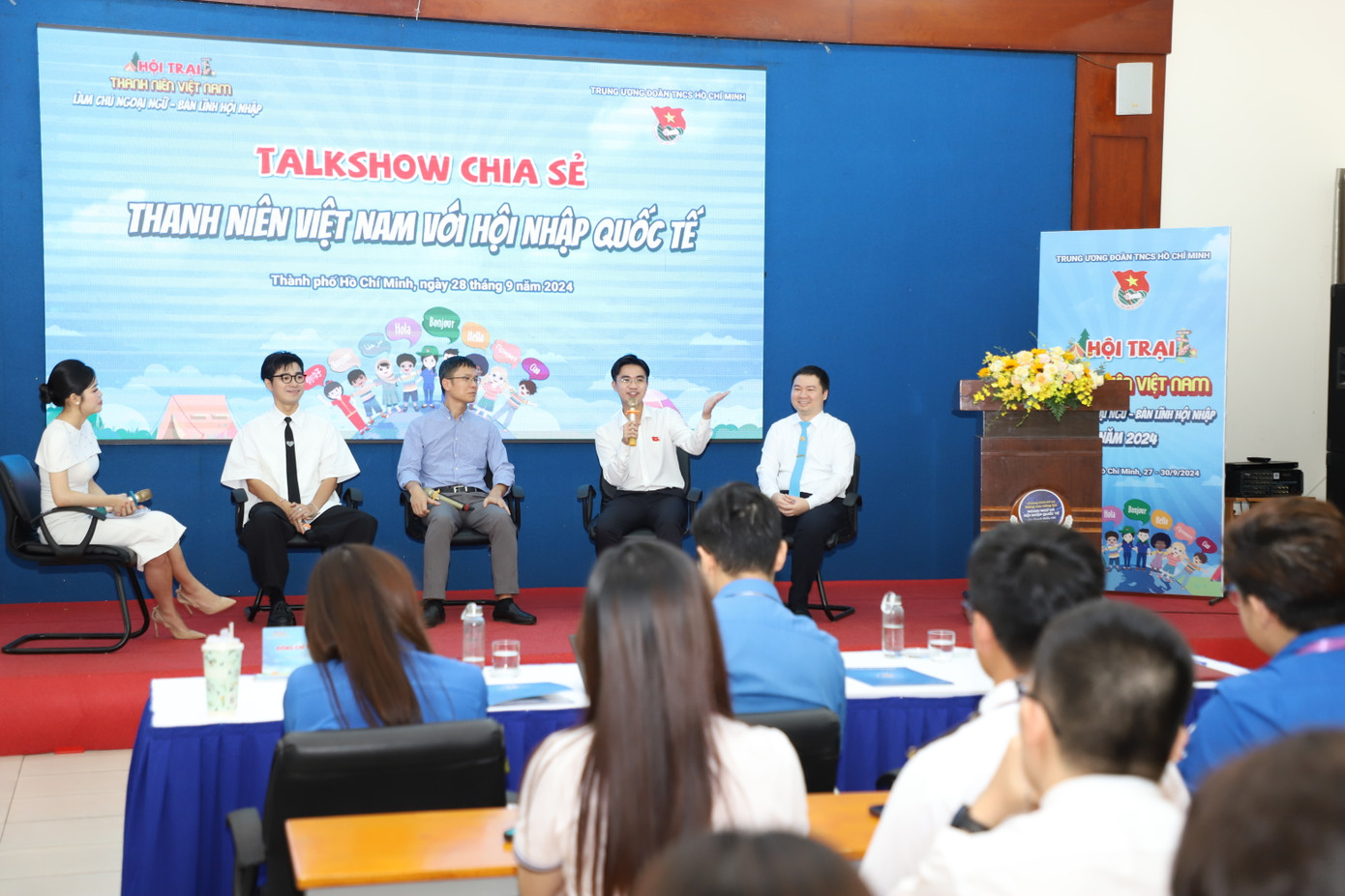 Buổi tọa đàm là hoạt động trong khuôn khổ Hội trại thanh niên Việt Nam năm 2024 diễn ra tại Trường Đoàn Lý Tự Trọng. Buổi tọa đàm là hoạt động trong khuôn khổ Hội trại thanh niên Việt Nam năm 2024 diễn ra tại Trường Đoàn Lý Tự Trọng.