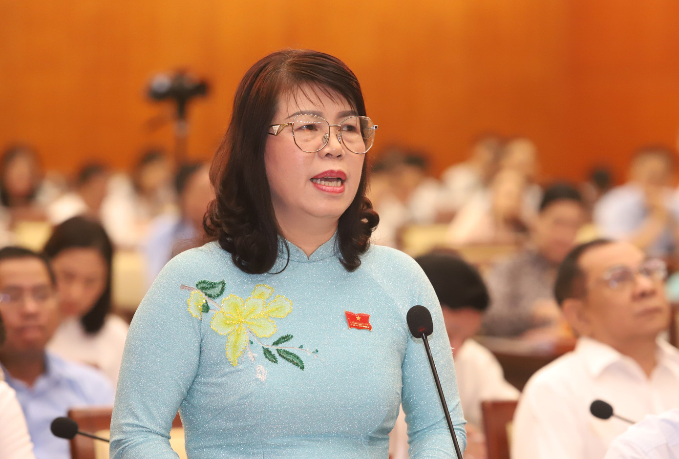 Đại biểu HĐND TPHCM trao đổi tại kỳ họp. Đại biểu HĐND TPHCM trao đổi tại kỳ họp.