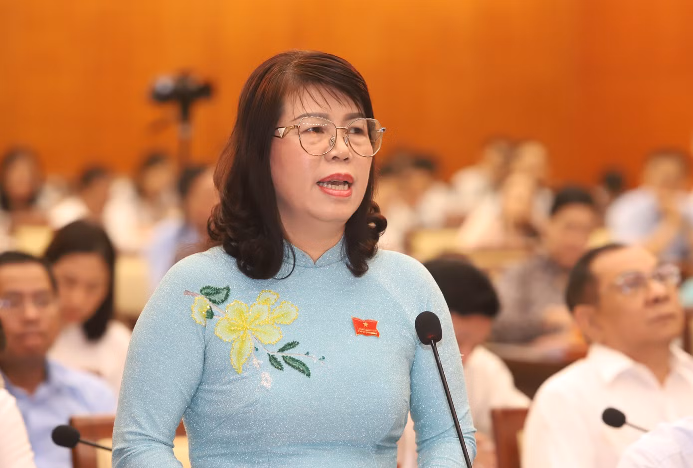Đại biểu HĐND TPHCM trao đổi tại kỳ họp.