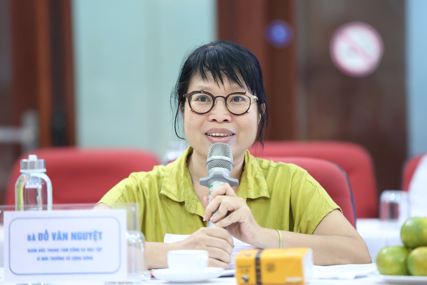 Bà Đỗ Vân Nguyệt, Giám đốc Trung tâm Sống và Học tập vì môi trường và cộng đồng