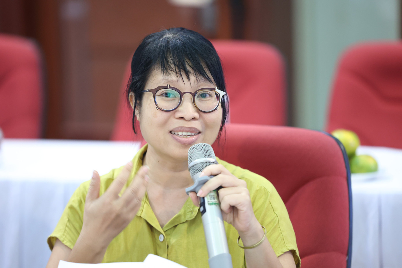 Bà Đỗ Vân Nguyệt, Giám đốc Trung tâm Sống và Học tập vì môi trường và cộng đồng