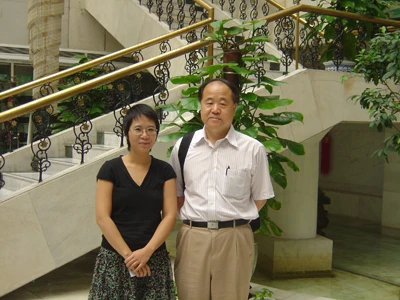 Dịch giả Lệ Chi và nhà văn Mạc Ngôn tại Bắc Kinh, Trung Quốc