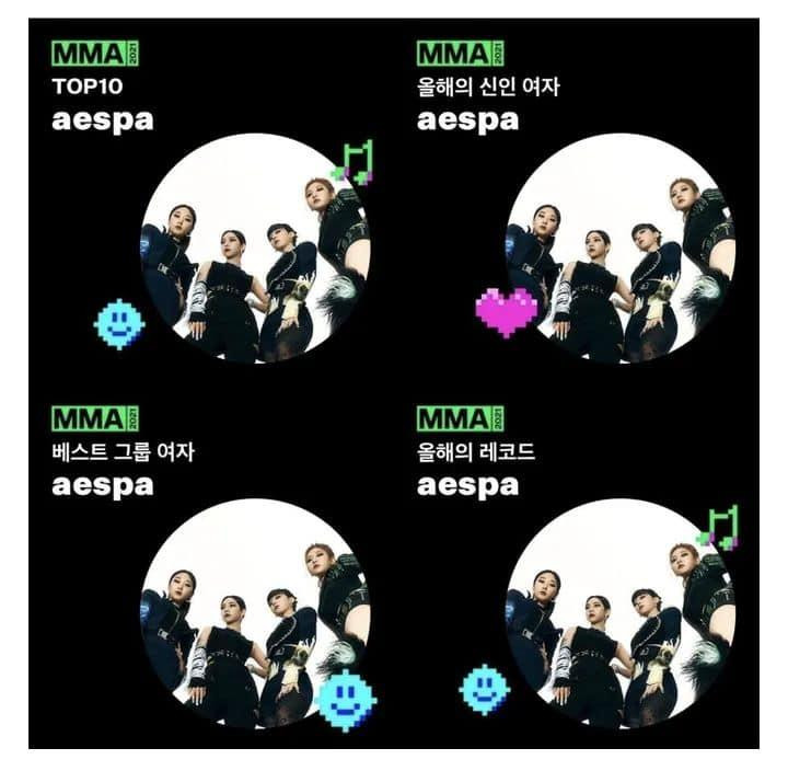 aespa giành 4 giải thưởng lớn tại MMA, xứng danh Tân binh xuất sắc nhất 2021.