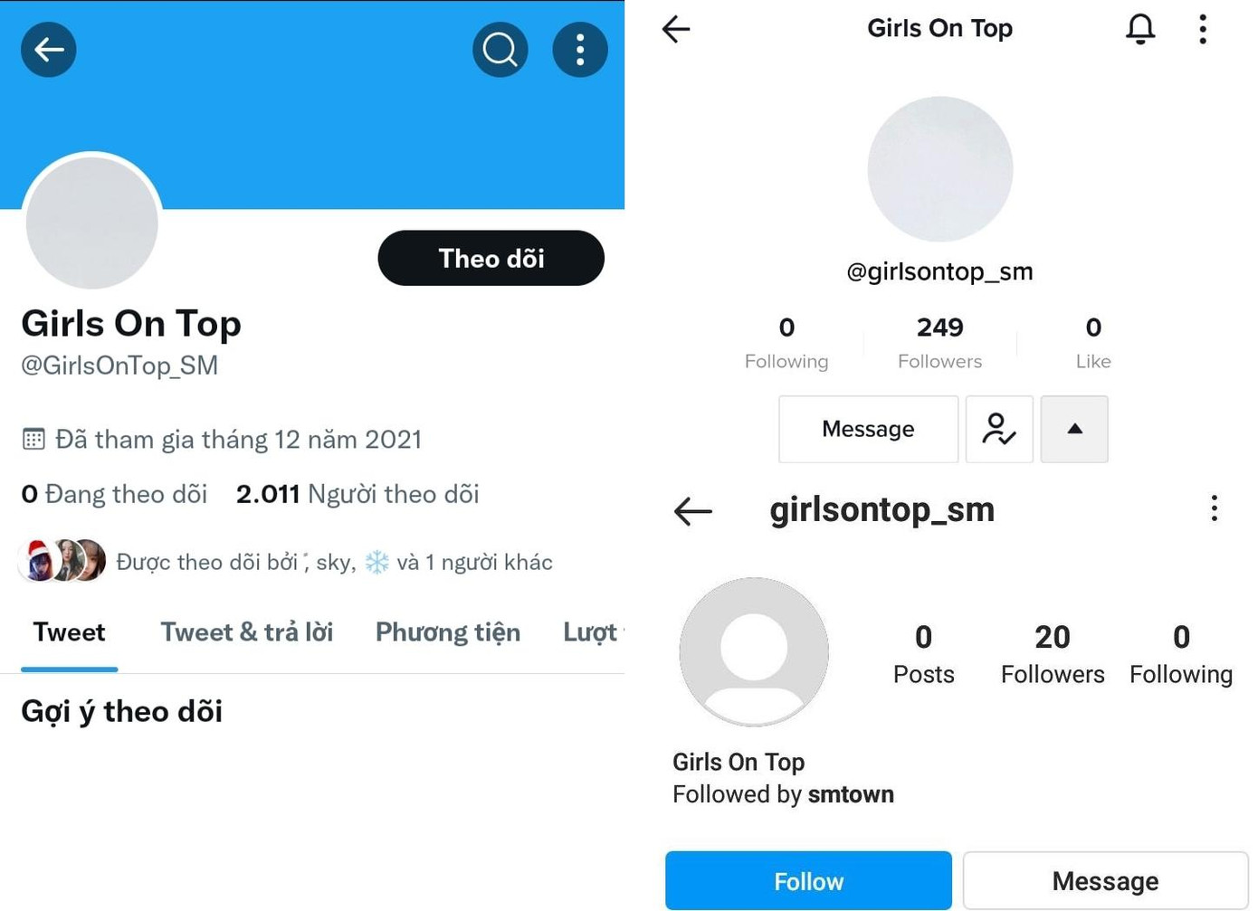 SM đã lập các tài khoản mạng xã hội để ủng hộ màn kết hợp đặc biệt của GOT.