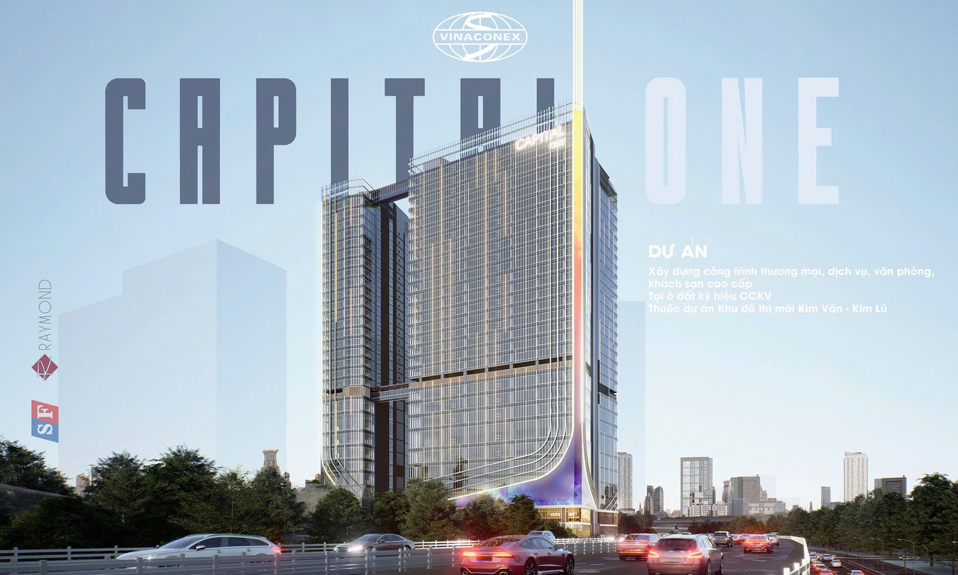 Phối cảnh dự án Capital One – Tổ hợp trung tâm thương mại, văn phòng, căn hộ dịch vụ và khách sạn với tổng mức đầu tư khoảng 3.900 tỷ đồng. Phối cảnh dự án Capital One – Tổ hợp trung tâm thương mại, văn phòng, căn hộ dịch vụ và khách sạn với tổng mức đầu tư khoảng 3.900 tỷ đồng.