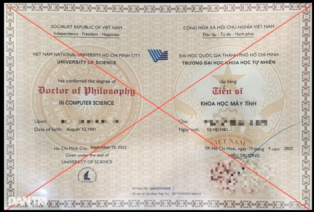 Bằng tiến sĩ của ông Nguyễn Trường Hải được cho là giả