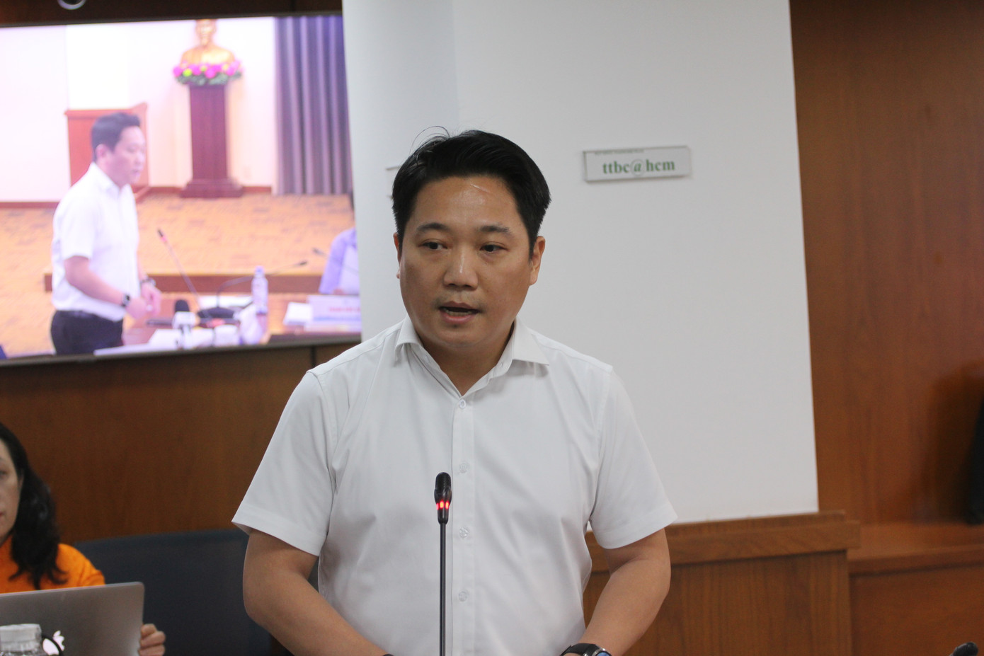 Ông Lê Trương Hiền Hoà, Phó Giám đốc Sở Du lịch TPHCM tại buổi họp báo. Ảnh: Thành Nhân.