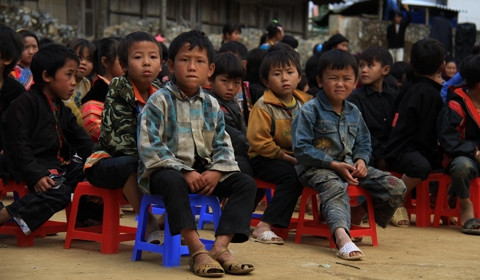 Học sinh trường tiểu học Lao Xả Phình (Tủa Chùa, Điện Biên) 