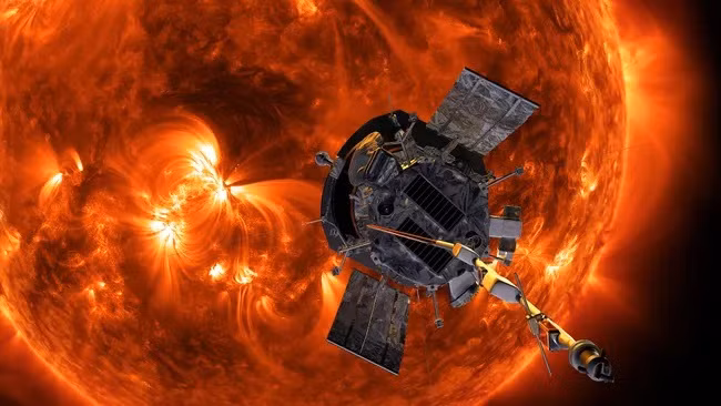 Tàu Parker Solar sẽ đến gần Mặt trời nhất vào ngày 24/12 (Ảnh: NASA/Johns Hopkins APL/Steve Gribben)