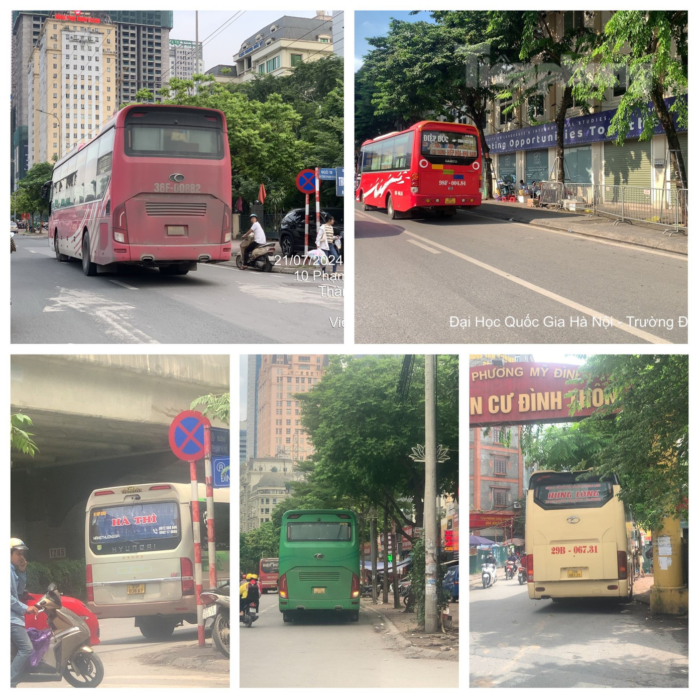 Thậm chí, các xe khách dừng đỗ, đón khách tại các tuyến đường có cắm biển cấm dừng, cấm đỗ