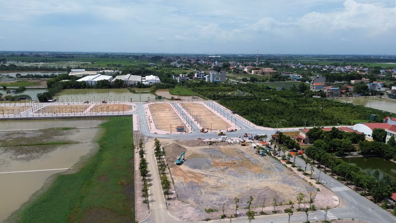 Một khu đất chuẩn bị đấu giá tại thị trấn Vân Đình, huyện Ứng Hòa