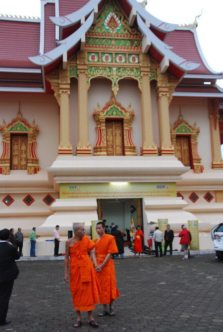 Một góc chùa Thạt Luổng