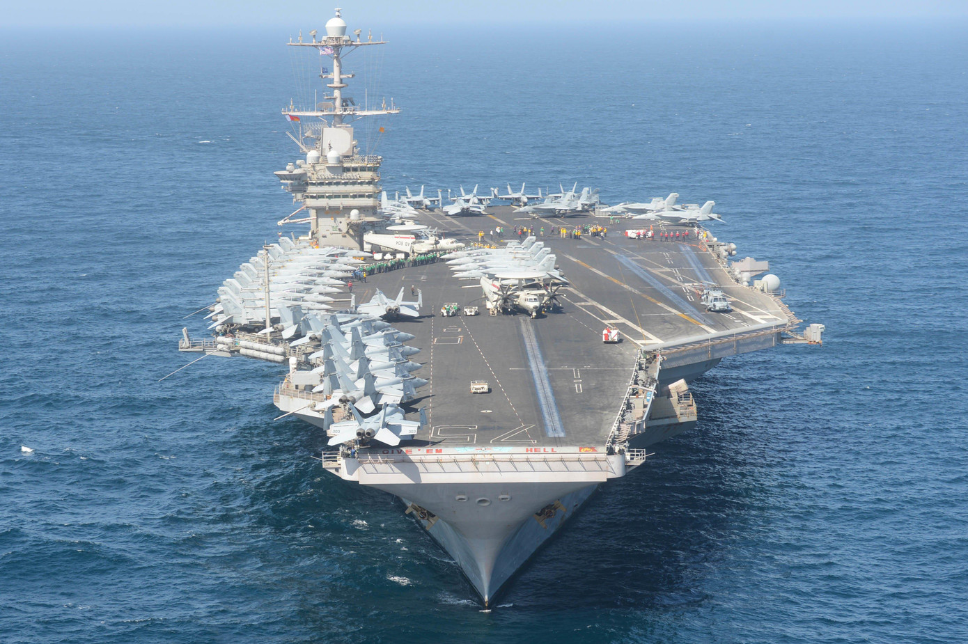 Hàng không mẫu hạm USS Harry S. Truman. Ảnh: Hải quân Mỹ Hàng không mẫu hạm USS Harry S. Truman. Ảnh: Hải quân Mỹ