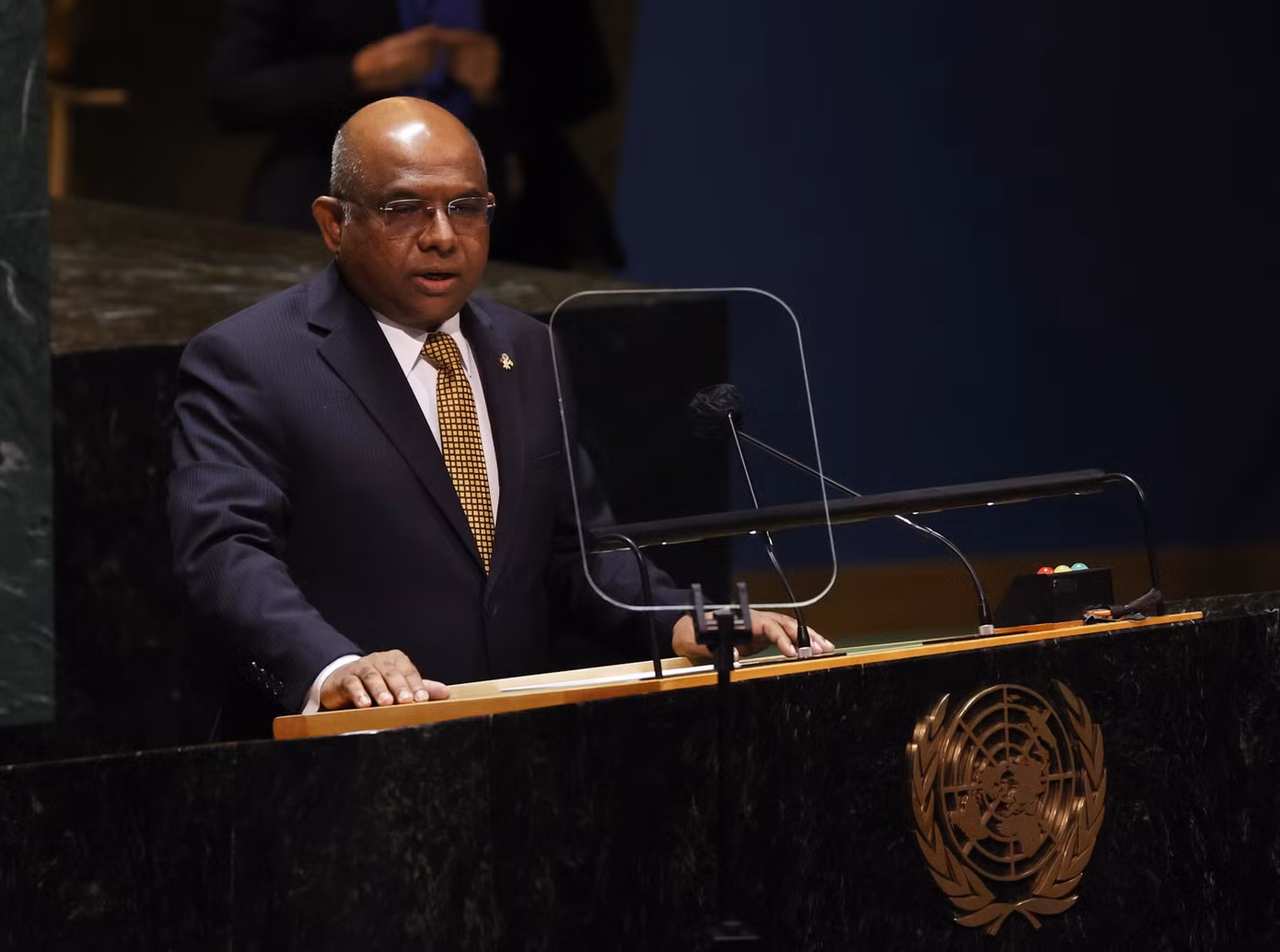Chủ tịch Đại hội đồng Liên Hợp Quốc Abdulla Shahid. Ảnh: AP Chủ tịch Đại hội đồng Liên Hợp Quốc Abdulla Shahid. Ảnh: AP