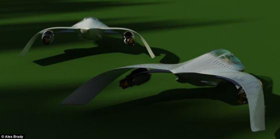 Ý tưởng thiết kế máy bay chiến đấu cánh cong lấy cảm hứng từ những con chim hải âu.