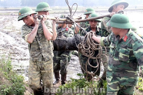 Phát hiện bom nặng 120 kg ở Cồn Nheo ảnh 1