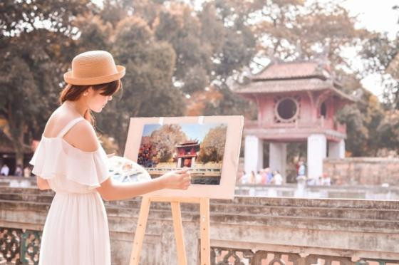 Chia sẻ của chủ nhân bộ ảnh “Thiếu nữ vẽ Hà Nội gây sốt mạng“ ảnh 4 Chia sẻ của chủ nhân bộ ảnh “Thiếu nữ vẽ Hà Nội gây sốt mạng“ ảnh 4