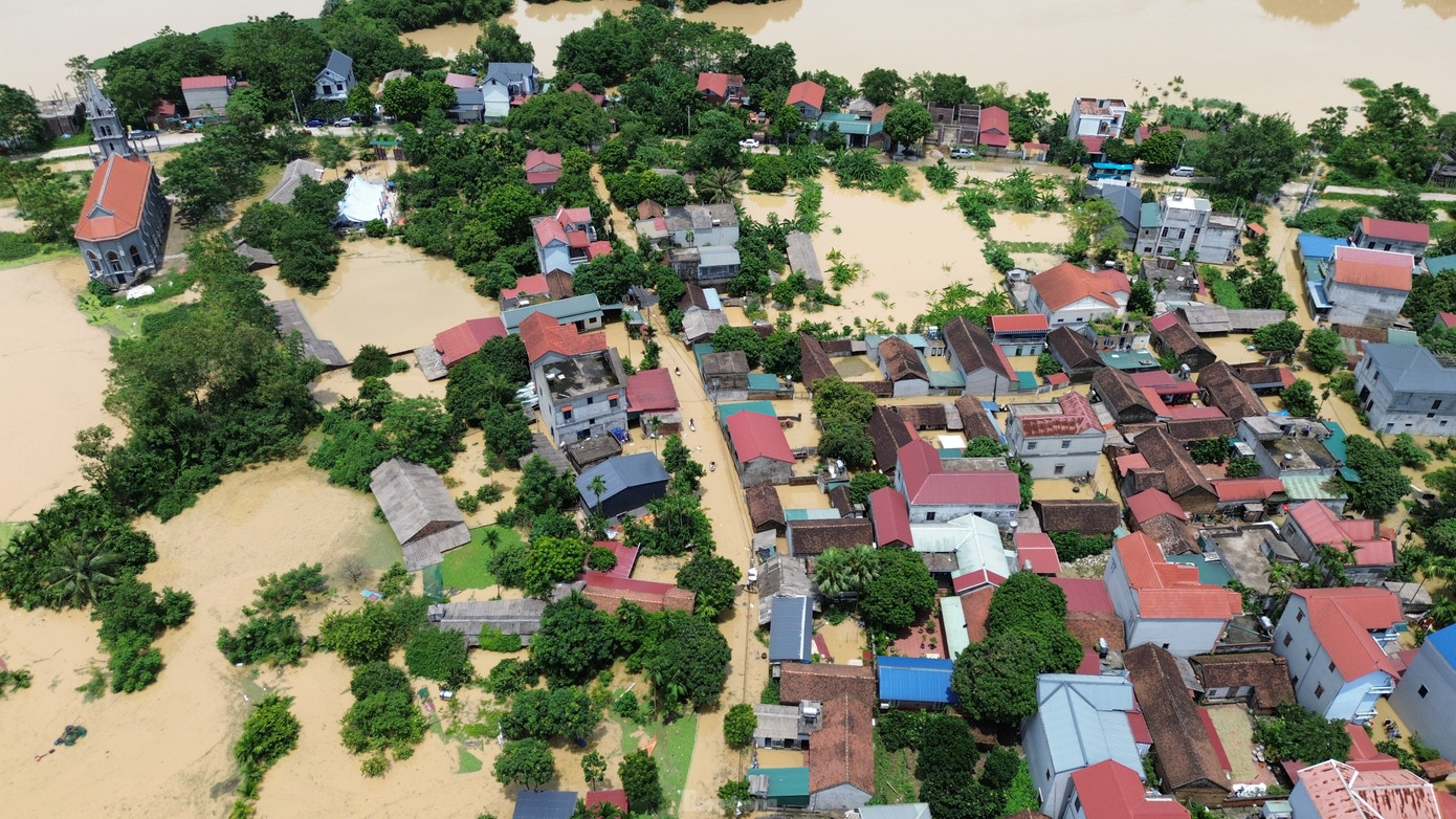 Tân Tiến là một trong những xã ở Chương Mỹ bị ảnh hưởng nặng do mưa lũ