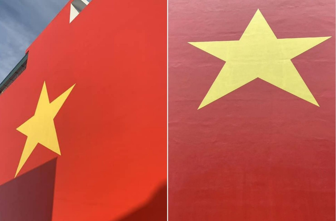 Hình ảnh bức tường sơn nền đỏ có ngôi sao vàng 5 cánh là từ năm 2020. Hình ảnh bức tường sơn nền đỏ có ngôi sao vàng 5 cánh là từ năm 2020.