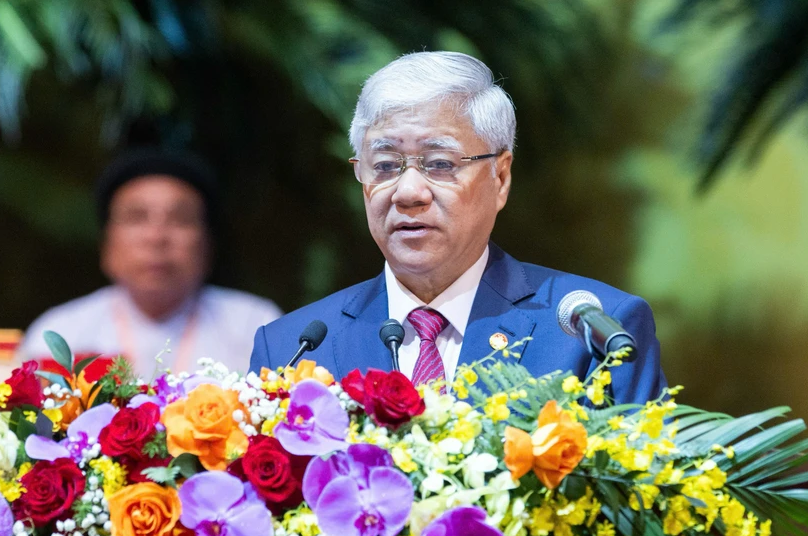 Ông Đỗ Văn Chiến, Ủy viên Bộ Chính trị, Bí thư Trung ương Đảng tiếp tục được hiệp thương cử giữ chức Chủ tịch Ủy ban Trung ương MTTQ Việt Nam khóa X. Ảnh: TTXVN