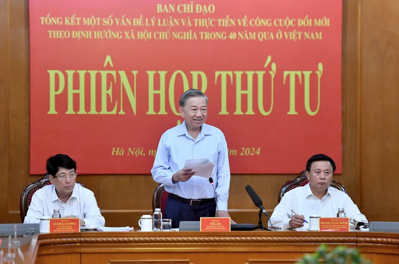 Tổng Bí thư, Chủ tịch nước Tô Lâm phát biểu kết luận phiên họp. Ảnh: Báo Nhân dân.