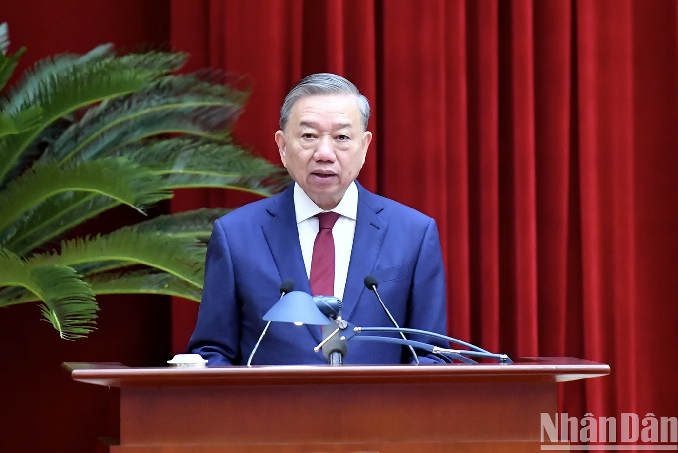 Tổng Bí thư Tô Lâm phát biểu khai mạc hội nghị.