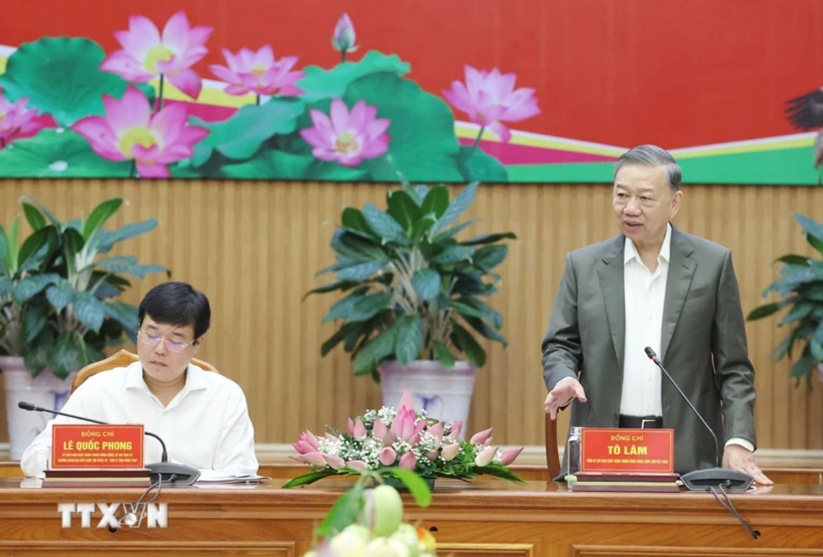 Tổng Bí thư Tô Lâm phát biểu. Ảnh: TTXVN Tổng Bí thư Tô Lâm phát biểu. Ảnh: TTXVN