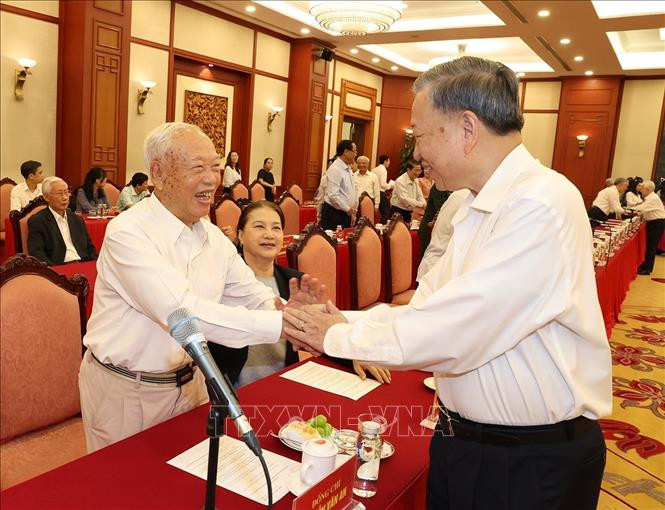 Tổng Bí thư, Chủ tịch nước Tô Lâm và nguyên Chủ tịch Quốc hội Nguyễn Văn An.