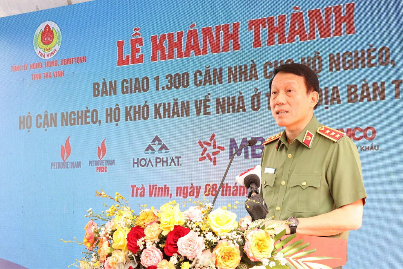 Thượng tướng Lương Tam Quang - Bộ trưởng Bộ Công an phát biểu tại buổi lễ.