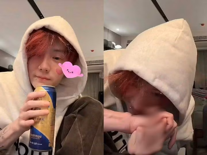 Lộc Hàm say xỉn, sử dụng rượu bia trong buổi livestream "sóng gió".