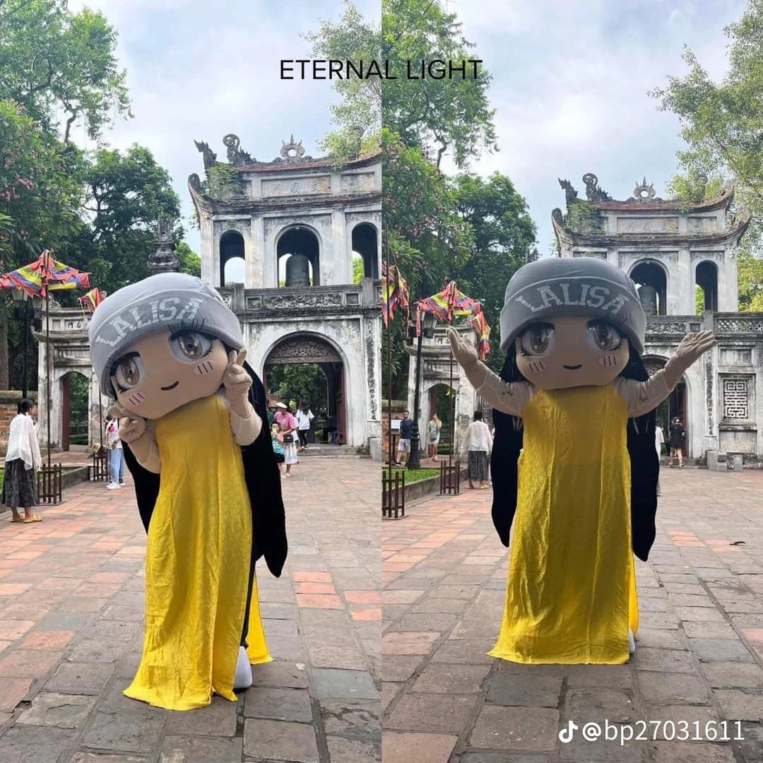 Mascot Lisa với áo dài Việt Nam một thời khiến mạng xã hội &quot;chao đảo&quot;.