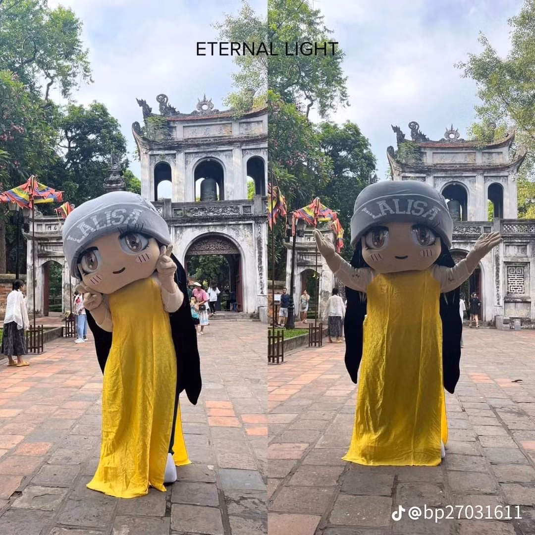 Mascot Lisa với áo dài Việt Nam một thời khiến mạng xã hội "chao đảo".