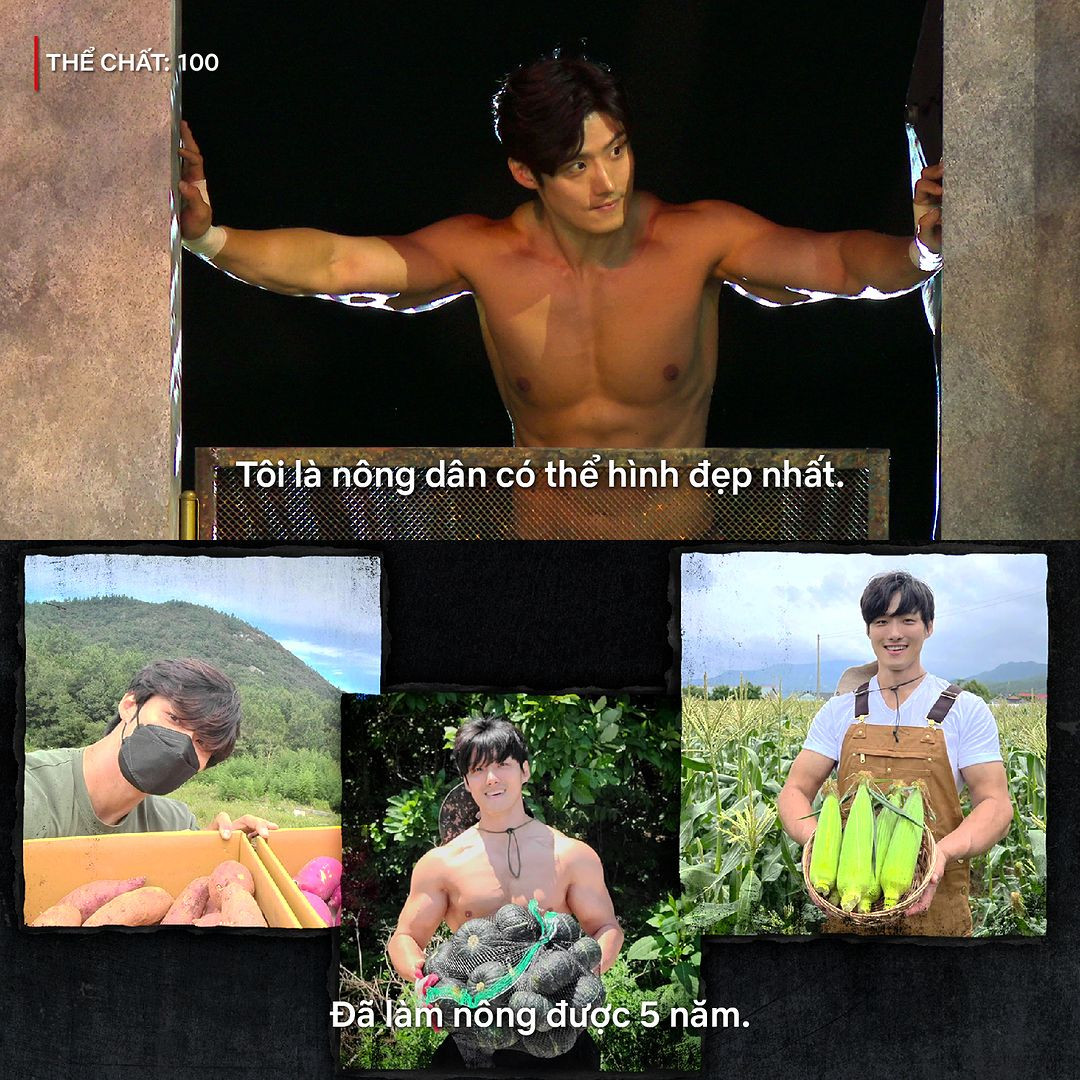 Anh chàng nông dân hot nhất trong chương trình Physical: 100 - Nguồn ảnh: Netflix Việt Nam.