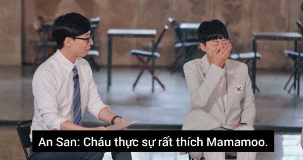 An San ngại ngùng thừa nhận mình rất thích MAMAMOO - Ảnh: Mamamoo Vietnamese Fanpage.