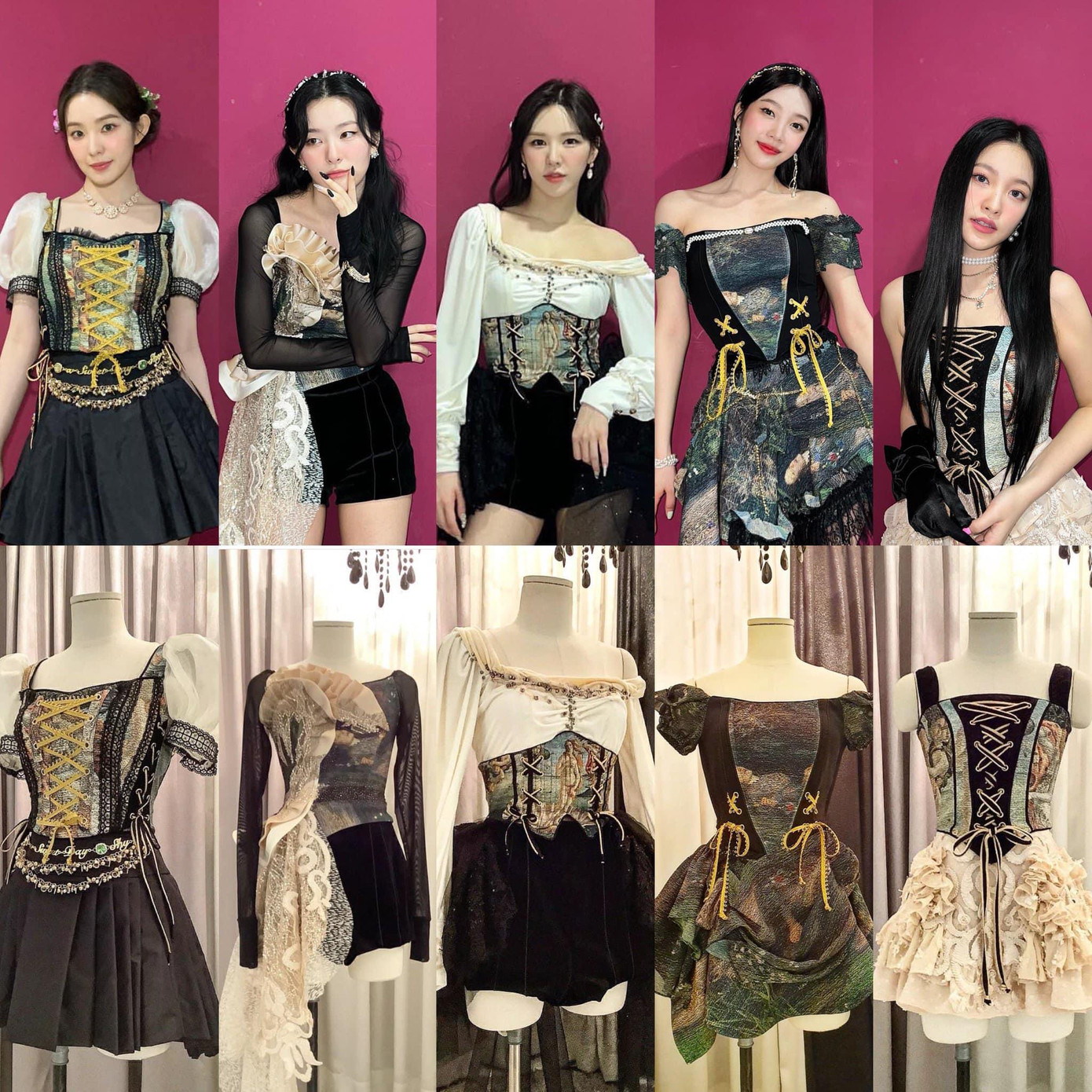 Những bộ cánh của Red Velvet ẩn giấu hai bức tranh nổi tiếng của thời kỳ Phục hưng - Ophelia của họa sĩ Sir John Everett Millais và The Birth of Venus của Sandro Botticelli. Những bộ cánh của Red Velvet ẩn giấu hai bức tranh nổi tiếng của thời kỳ Phục hưng - Ophelia của họa sĩ Sir John Everett Millais và The Birth of Venus của Sandro Botticelli.