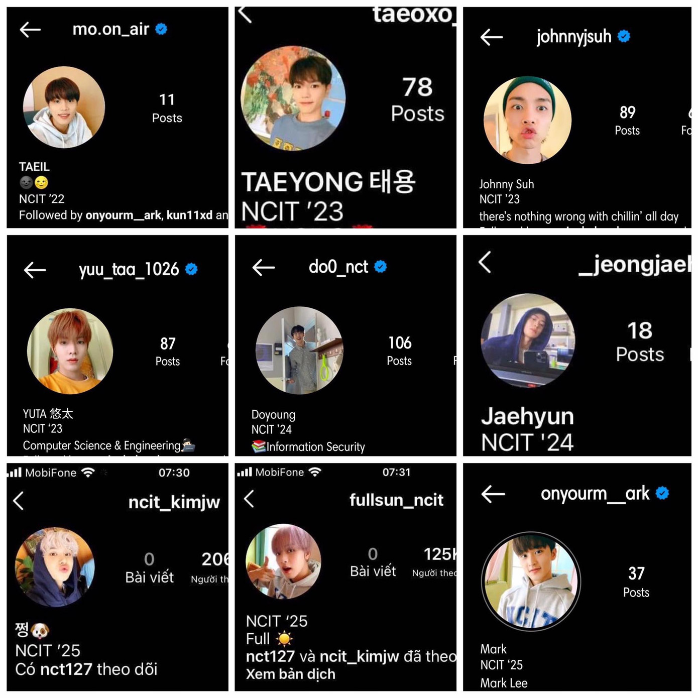 Năm tốt nghiệp của NCT 127 tương ứng với độ tuổi của các thành viên: Năm 2022, 2023, 2024 và 2025.