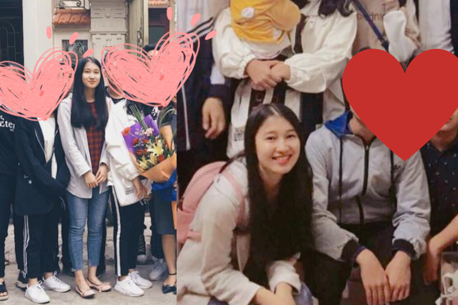 Có thể thấy Phương Nhi đã mang dáng vẻ của một "thần tiên tỷ tỷ" ngay khi còn ngồi dưới mái nhà trường. - Nguồn: Facebook Bùi Thanh Hiền