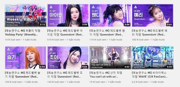 Lượt xem fancam của Irene “bỏ xa” các thành viên còn lại.