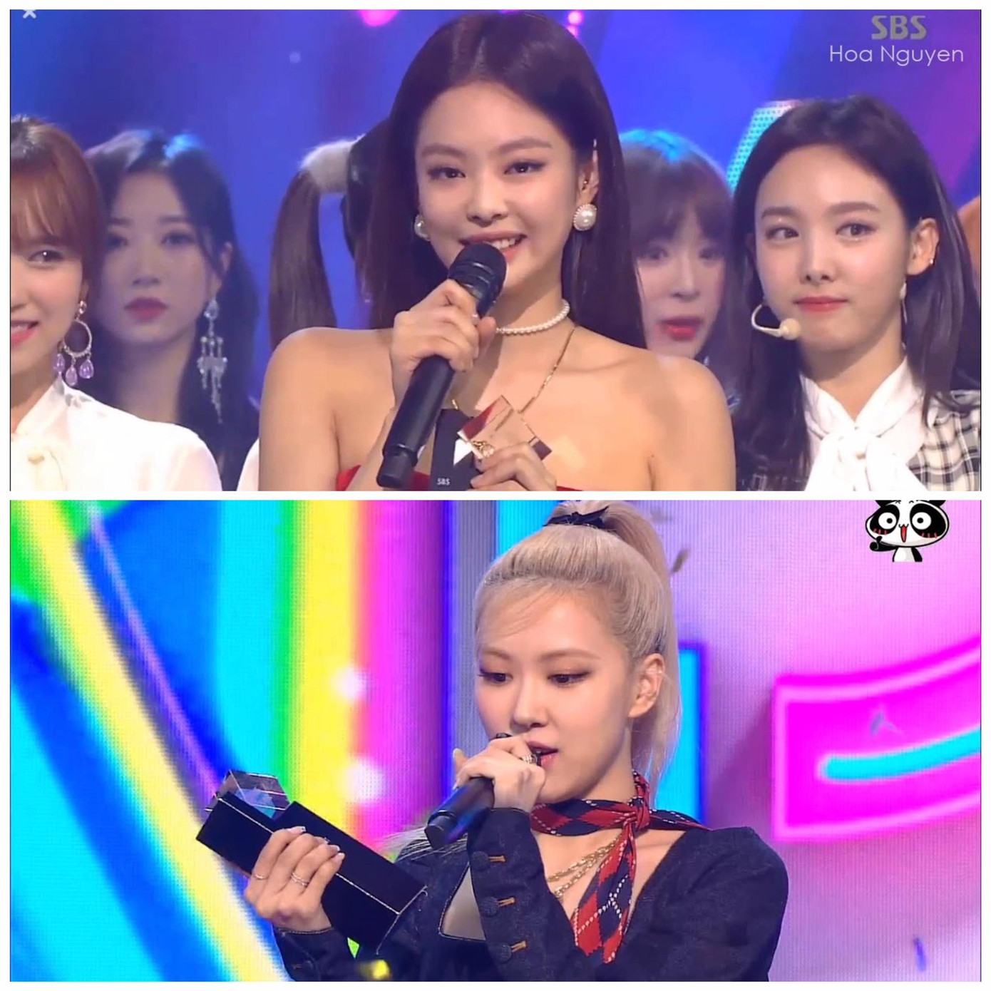 Cả Jennie và Rosé đều đã trở thành chủ nhân cúp tuần của SBS Inkigayo với SOLO và On The Ground.