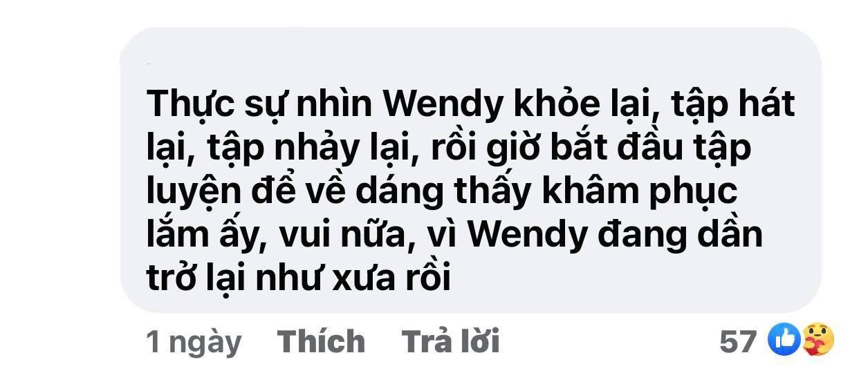 Vnet cũng tặng cho Wendy những lời khen “có cánh”.