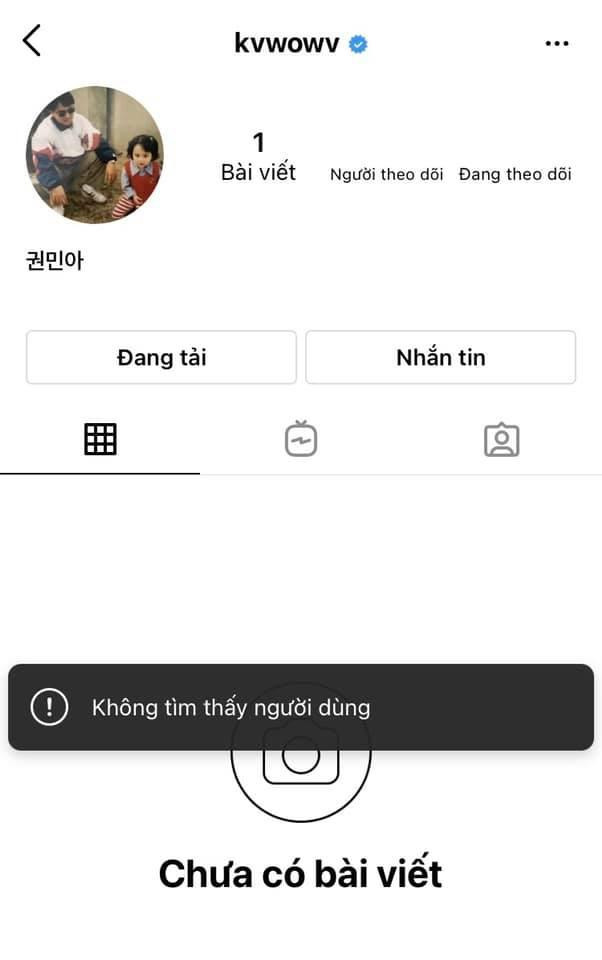 Tài khoản Instagram của Mina hiện tại đã &quot;bay màu&quot;.