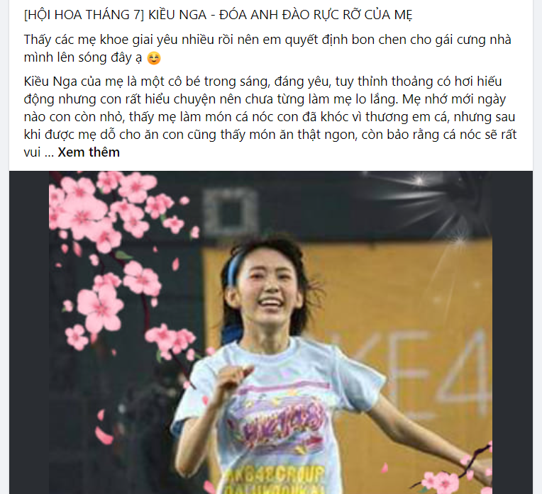 "Bé Kiều Nga" được "mẹ" chia sẻ khoảnh khắc tham gia hội thao chính là Sakura của LE SSERAFIM.