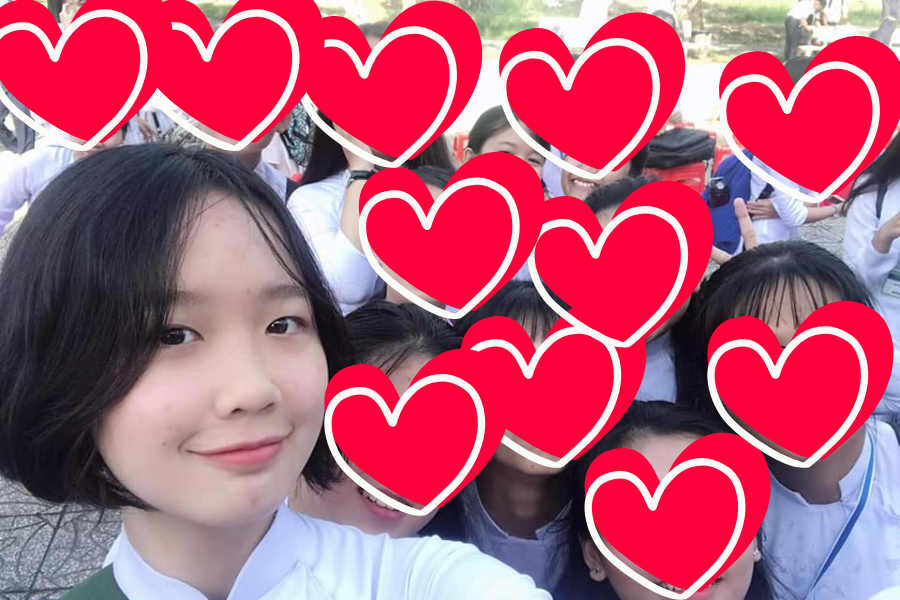 Mái tóc ngắn đầy cá tính của Bảo Ngọc thuở cắp sách đến trường. - Nguồn: Facebook Nguyễn Phương Nhi.