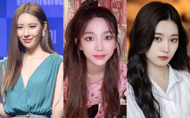 (Từ trái qua) Ba cái tên Trung - Hàn nằm trong nghi vấn từng hẹn hò với Hoàng Tử Thao: Sunmi, Kim Min Hyun và Từ Nghệ Dương.