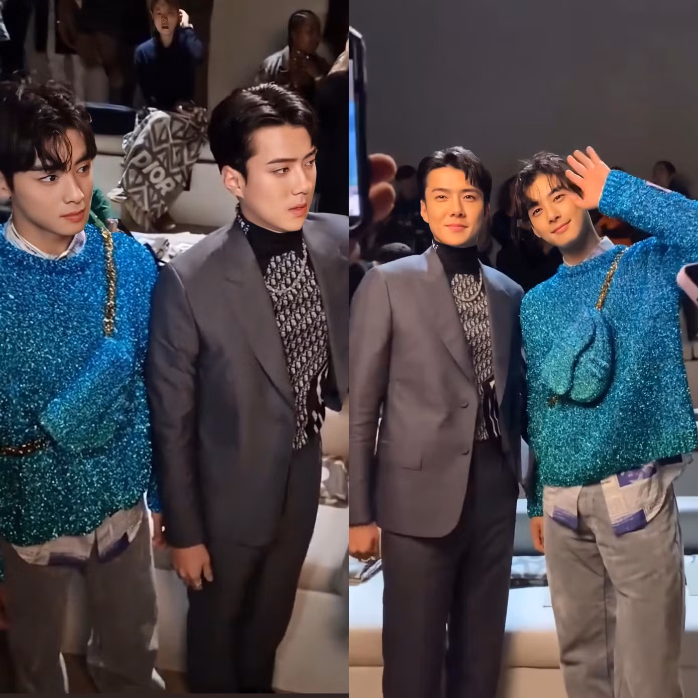 Oh Sehun và Cha Eunwoo "gấp đôi sự đẹp trai", tỏa sáng khi chụp chung một khung hình.