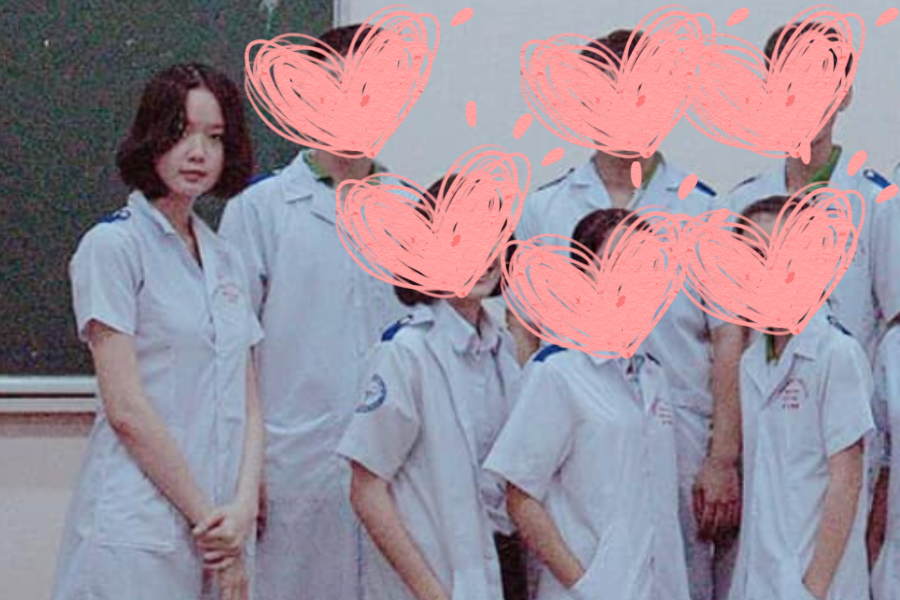 Chiều cao "khủng" của Bảo Ngọc giúp cô nàng nổi bật trong mọi khung hình. - Nguồn: Facebook Nguyễn Phương Nhi.