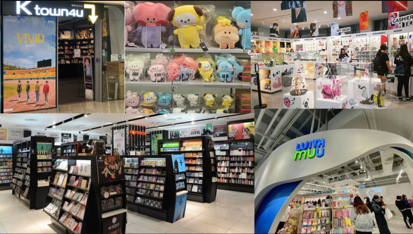 Không chỉ có concert hay fansign, những cửa hàng bán đồ liên quan đến K-Pop hay loạt điểm check-in "hot hit" từ phim ảnh, MV của thần tượng cũng góp phần trong việc gọi mời, "níu chân" hàng loạt những vị khách quốc tế tại Hàn Quốc. Không chỉ có concert hay fansign, những cửa hàng bán đồ liên quan đến K-Pop hay loạt điểm check-in "hot hit" từ phim ảnh, MV của thần tượng cũng góp phần trong việc gọi mời, "níu chân" hàng loạt những vị khách quốc tế tại Hàn Quốc.