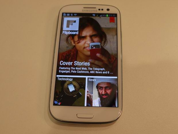 Ứng dụng Flipboard cho Android mới xuất hiện trên Galaxy S3, tự động sắp xếp các đường link và cập nhật mới từ mạng xã hội theo phong cách tạp chí chuyên nghiệp. 