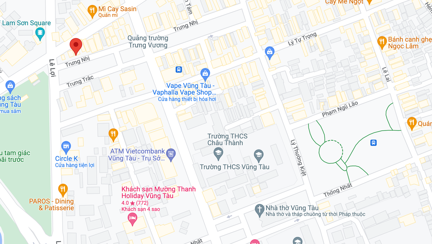Vụ việc xảy ra trên đường Trưng Nhị, TP Vũng Tàu. Ảnh: Google Maps.